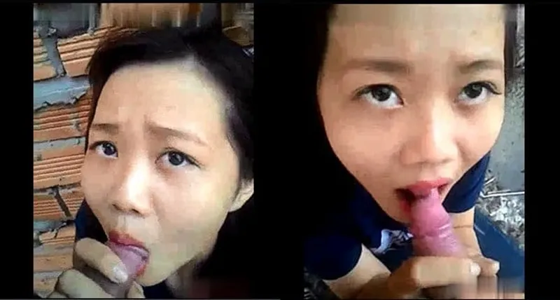 Con ghệ mút thằng nhỏ ở vườn sau nhà